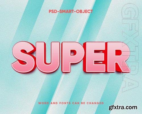 PSD super 3d text effect