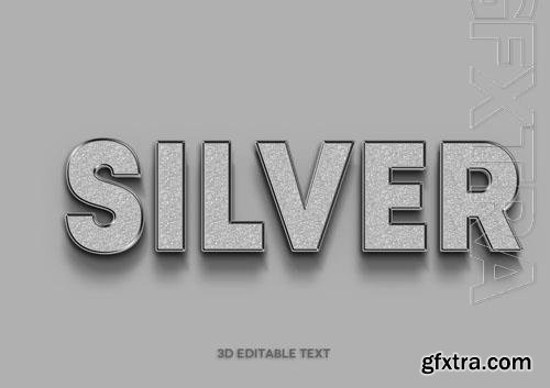 PSD luxury silver 3d text effect