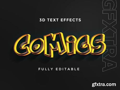 Comics psd creative editable text effect design