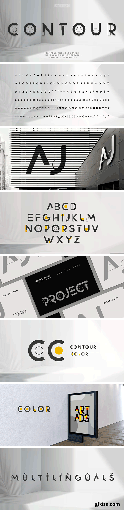 Contourism Font Family