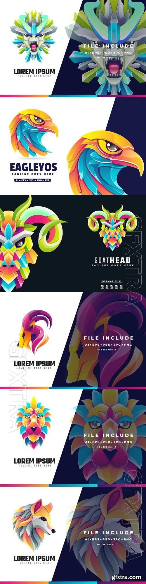 Gradient logo vector set vol 4