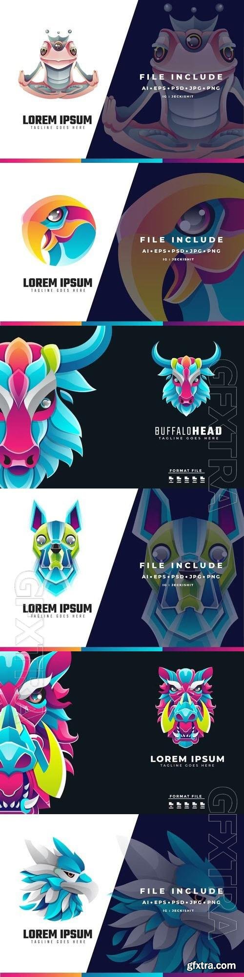 Gradient logo vector set vol 3