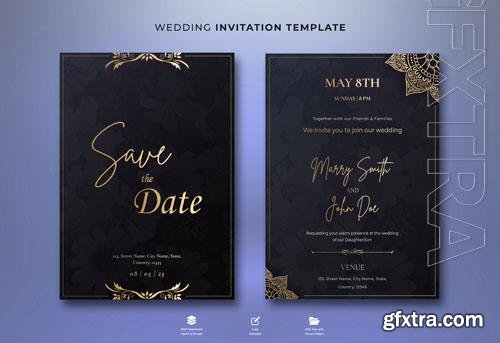 PSD elegant beautiful wedding poster template