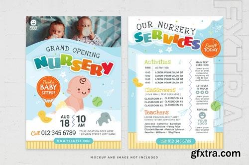 Children's nursery kindergarten preschool childcare template in psd