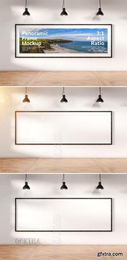 Panoramic Frame on Wall Mockup 305996897