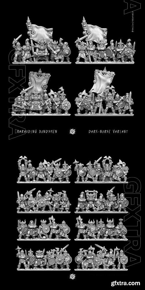 Mace Face Miniatures – Marauding Bondsmen – Dark Norse 3D Print Model