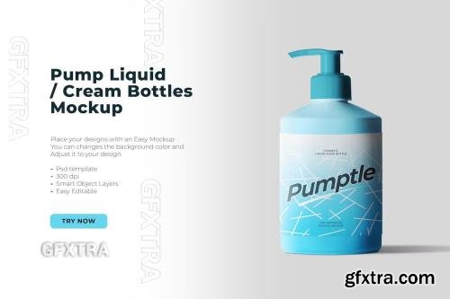 Pump Liquid Bottle Mockup NNRZC2E