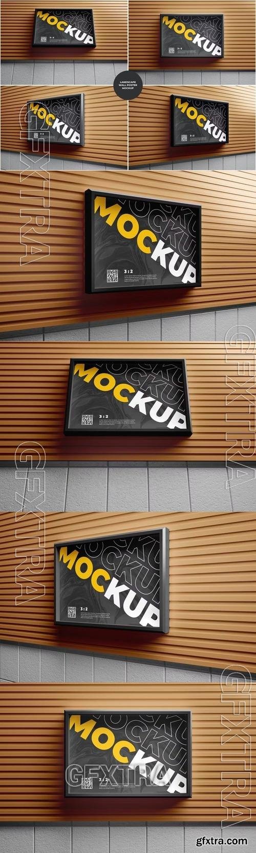 Landscape Wall Poster Mockup VJ8KGPU