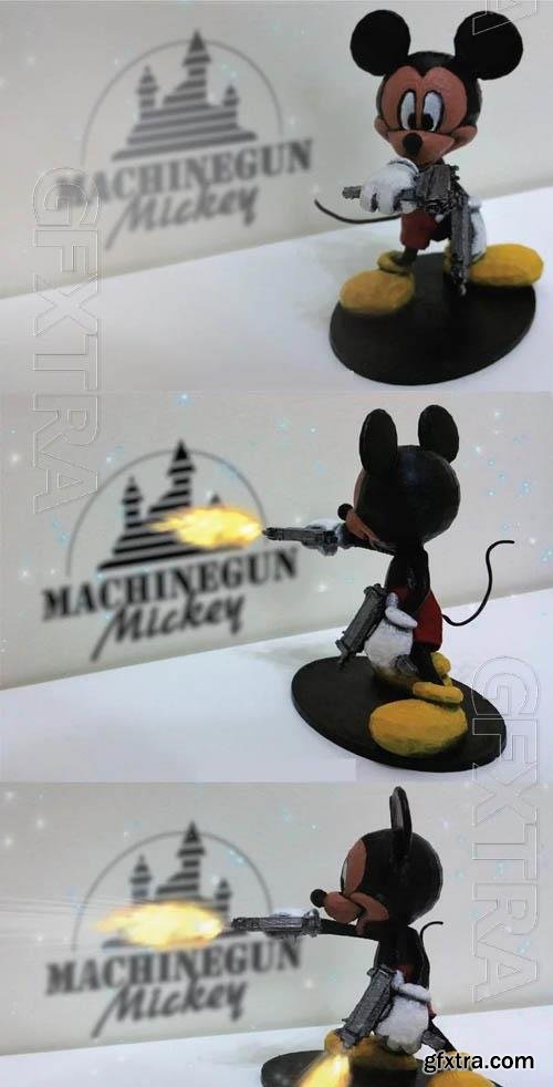 Machinegun Mickey 3D Print Model