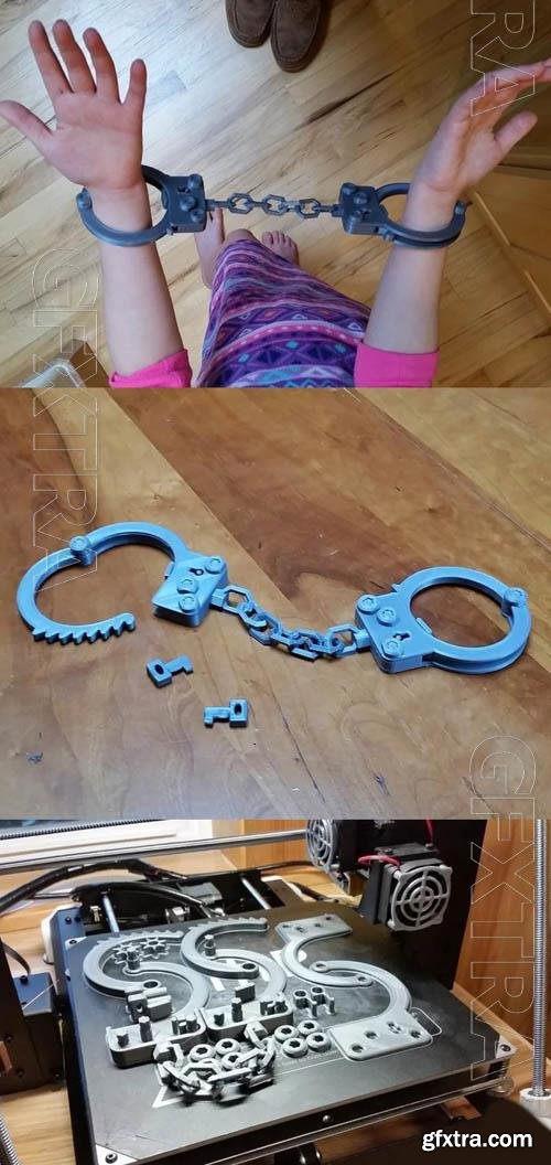 Handcuffs Complete Single Bed 3D Print Model