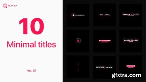 Videohive Minimal Titles Vol. 07 45194092