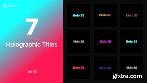 Videohive Holographic Text Vol. 03 45193867