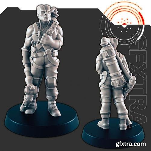 Sci-Fi Dock Worker 3 3D Print Model