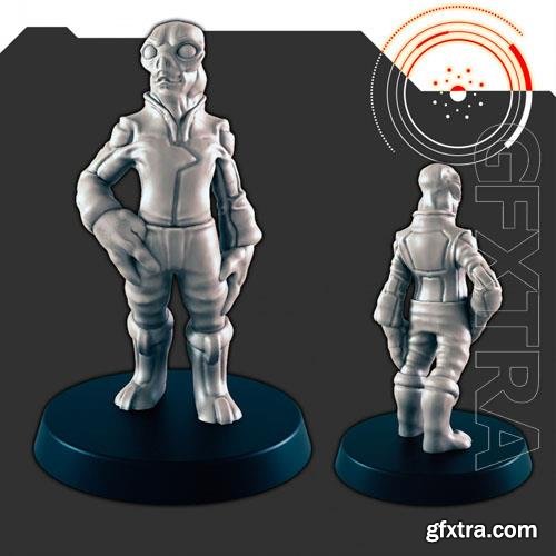 Sci-Fi Alien Civilian 1 3D Print Model