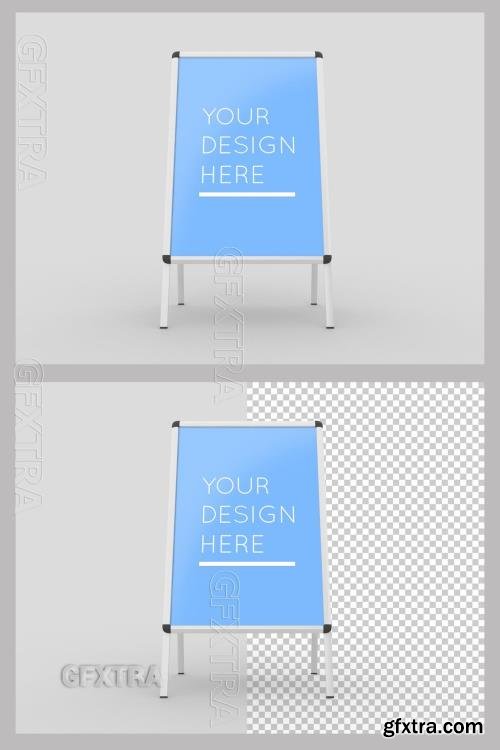 Advertising A-Stand Mockup with Editable Background 356504562