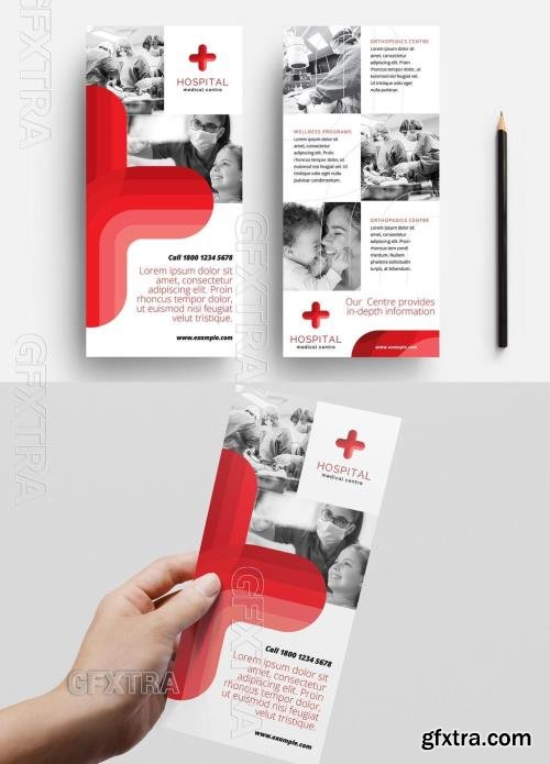 Medical Hospital Rack Card Flyer Layout 341481489