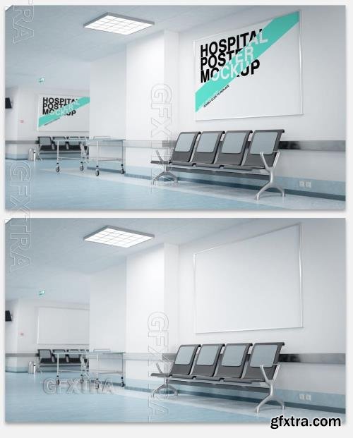 Two Posters in a Hospital Waiting Room Mockup 333484320