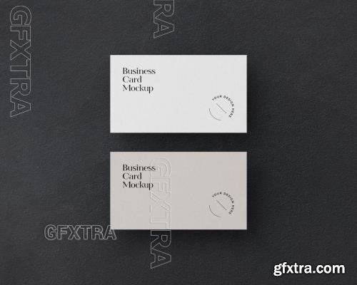 Two Minimal Business Cards Mockups on Dark Background 331541714