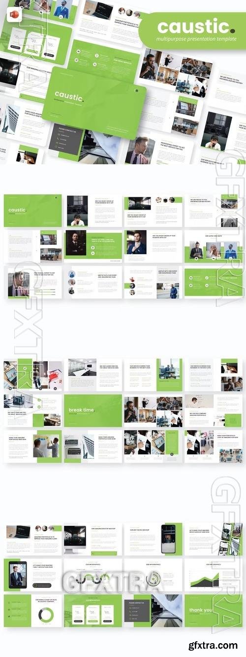 Caustic Multipurpose PowerPoint Template 32A9XYJ