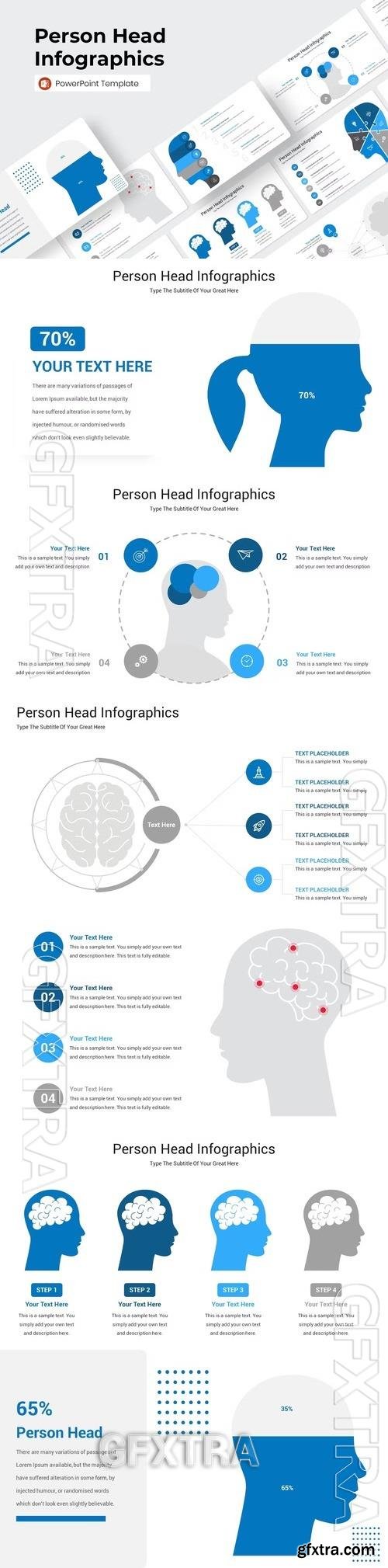 Person Head Infographics PowerPoint Template T8BUMM3