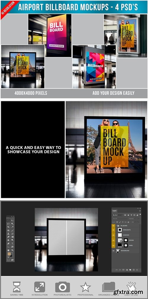 Airport Billboard Mockups RFZFD3U