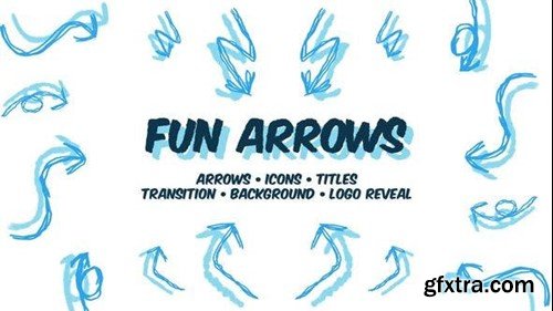 Videohive Fun Arrows - Hand Drawn Pack 45216187