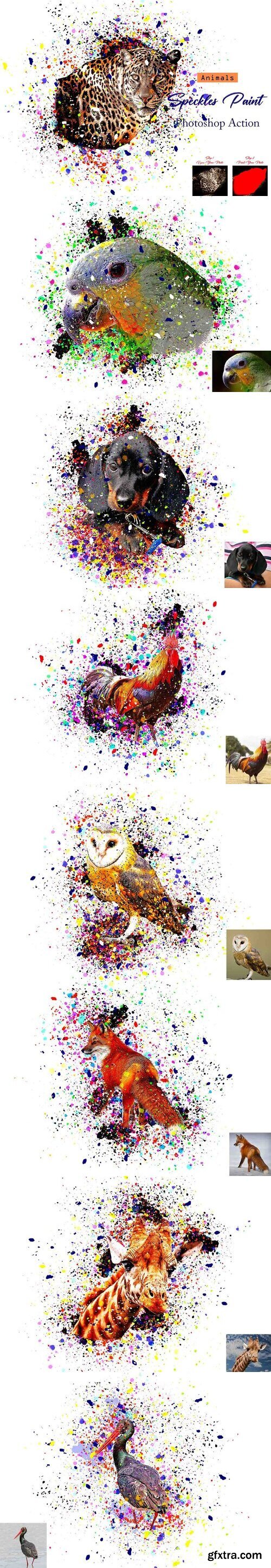 CreativeMarket - Animals Speckles Paint PS Action 15943404