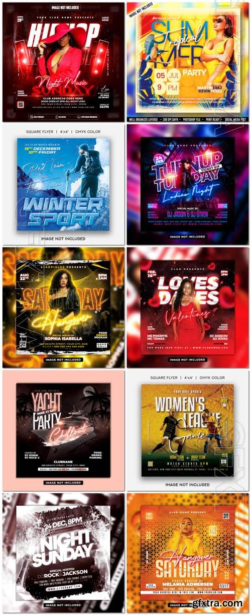 Flyer social media post, psd banner set vol 330