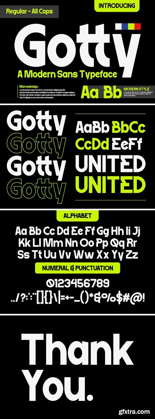 Gotty - A Modern Sans Serif Font