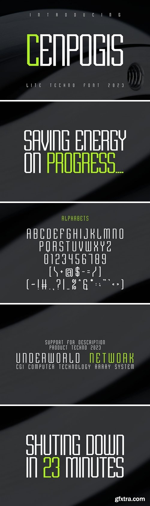 Cenpogis Techno font