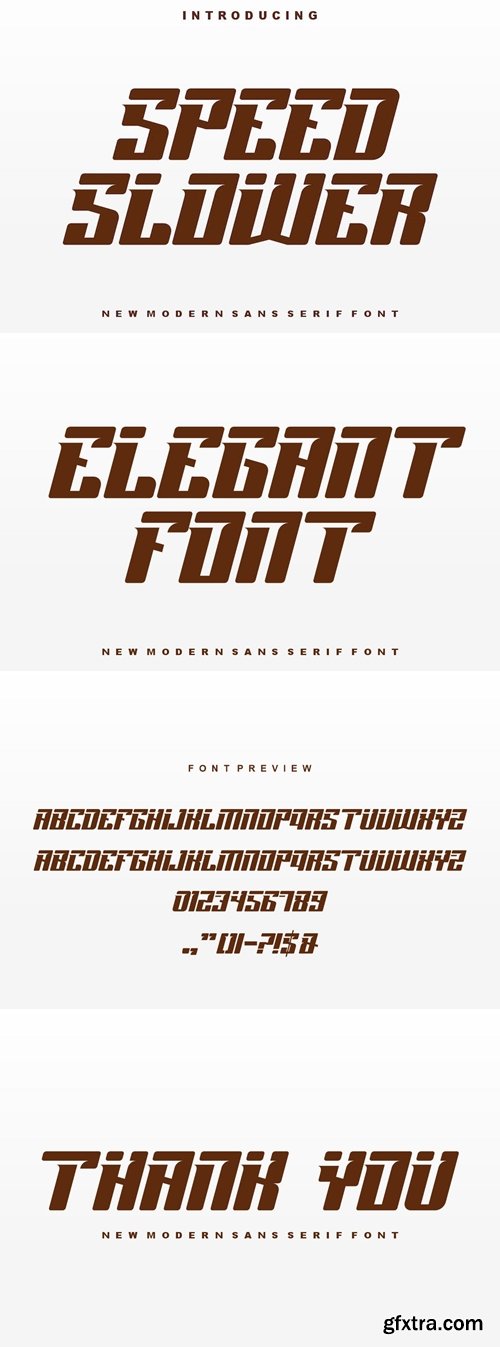 Speed Slower Font