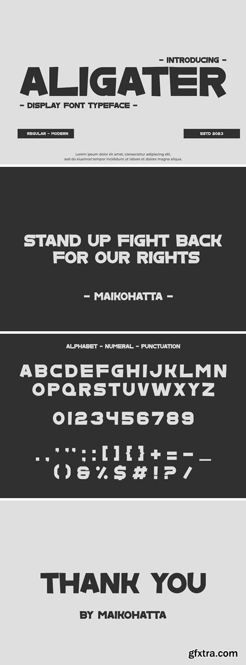 ALIGATER FONT