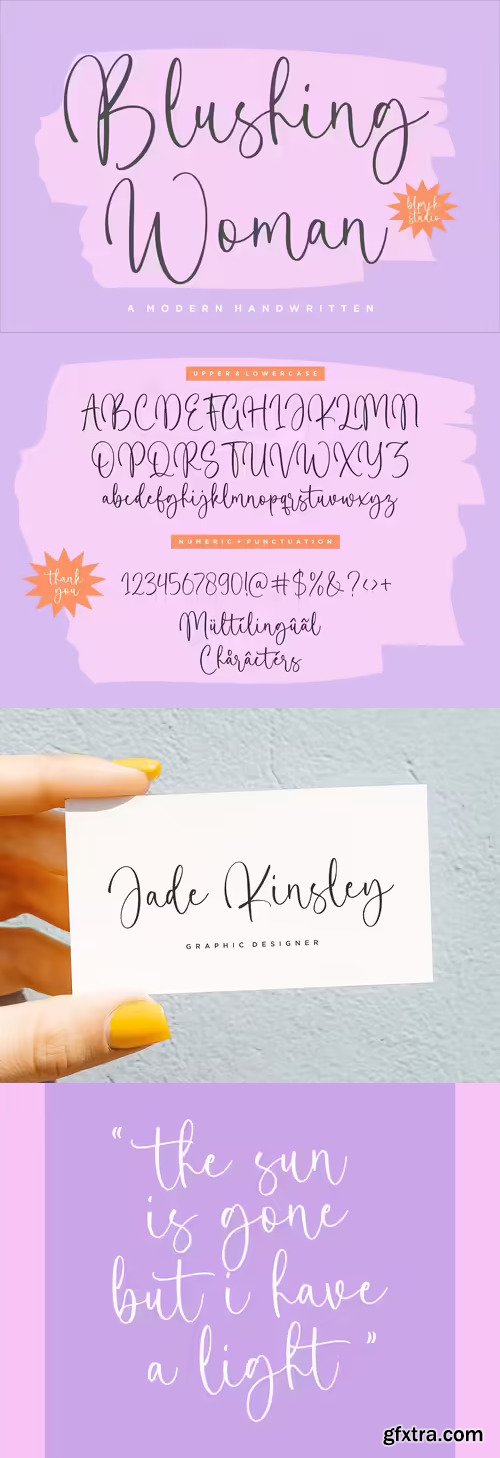 Blushing Woman Script Font