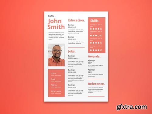 Red Business Minimalist Resume 588844291