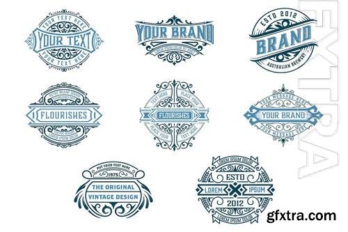 Pack of 8 logos and badges vol 4