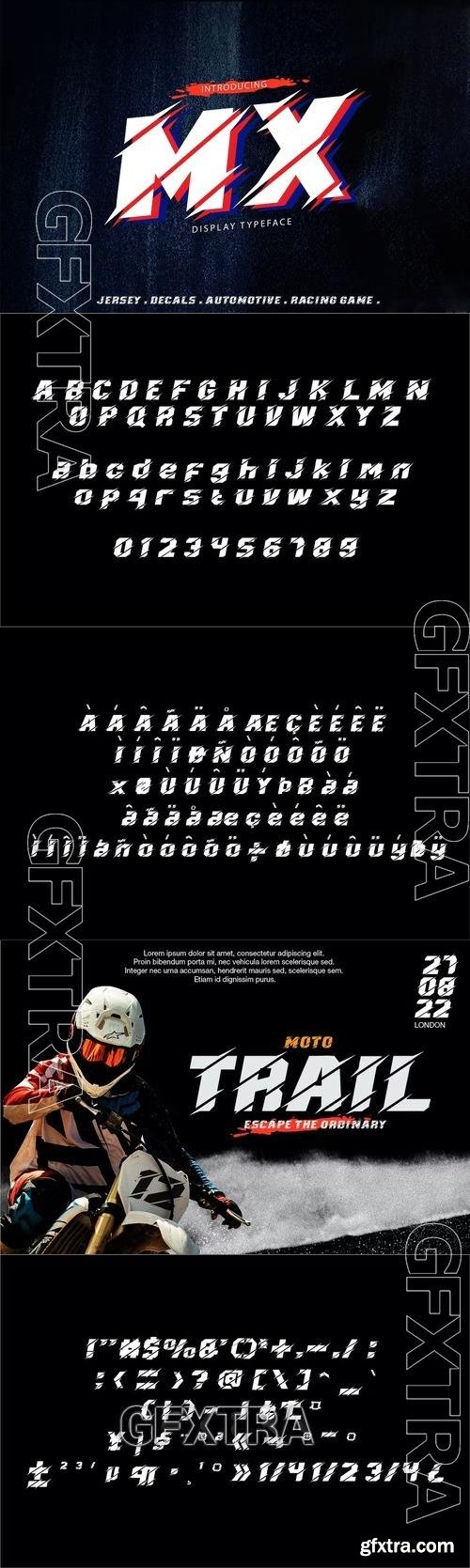 MX Motocross font X6KHSKA