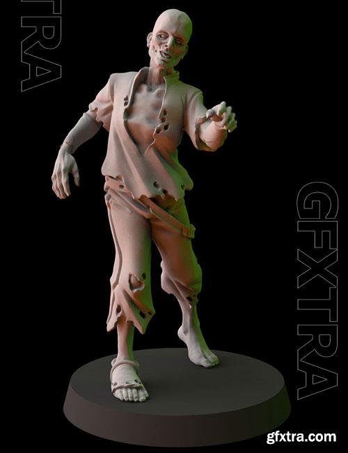 Fantasy Cult Miniatures – Zombie 5 3D Print Model