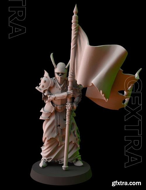 Fantasy Cult Miniatures – Cementery Phalanx Bannerman 3D Print Model