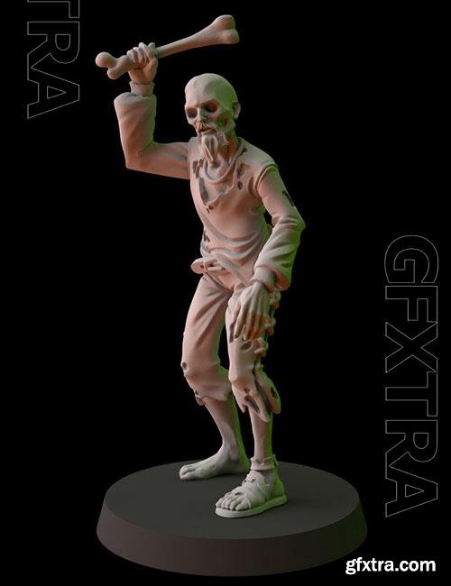 Fantasy Cult Miniatures – Zombie 9 3D Print Model