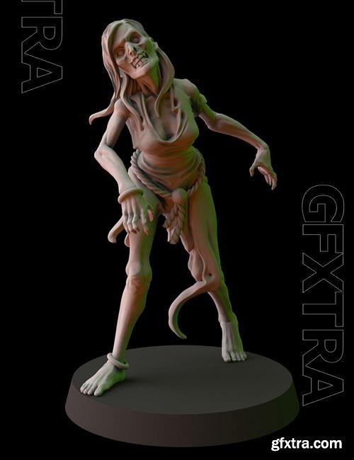 Fantasy Cult Miniatures – Zombie 1 3D Print Model