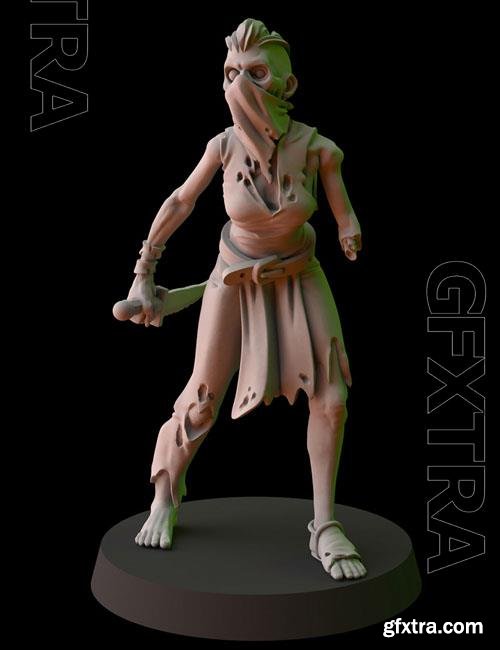 Fantasy Cult Miniatures – Zombie 3 3D Print Model