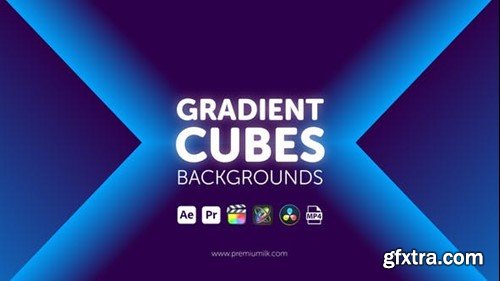 Videohive Gradient Cubes Backgrounds 45237181