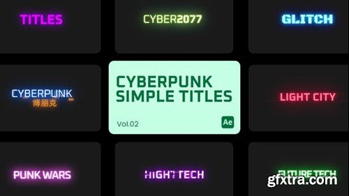 Videohive Cyberpunk Simple Titles 02 for After Effects 45211171