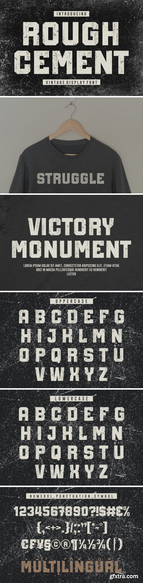 Rough Cement Font