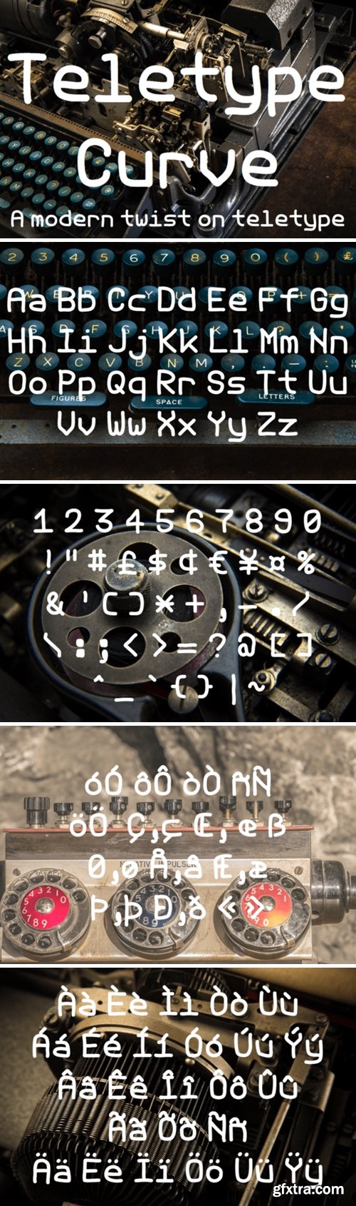 Teletype Curve Font