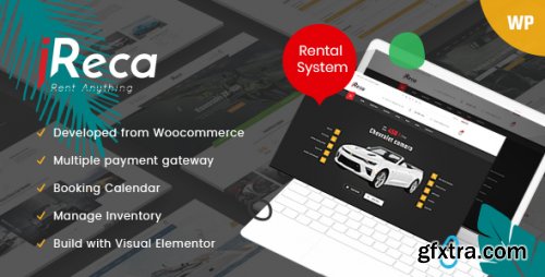 Themeforest - Ireca - Car Rental Boat, Bike, Vehicle, Calendar WordPress Theme 1.6.1 - Nulled