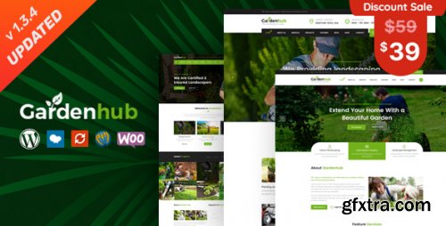 Themeforest - Garden HUB - Lawn &amp; Landscaping WordPress Theme 1.3.5 - Nulled