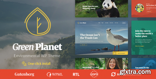 Themeforest - Ecology &amp; Environment WordPress Theme - Green Planet 1.1.6 - Nulled