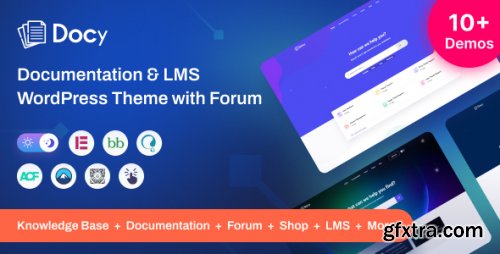Themeforest - Docy - Premium Documentation, Knowledge base &amp; LMS WordPress Theme with Helpdesk Forum 3.1.8 - Nulled