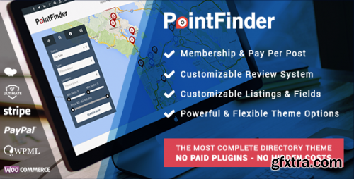 Themeforest - PointFinder | Directory &amp; Listing WordPress Theme 2.2.1 - Nulled